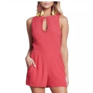 Lovers + Friends Romper Womens Small Red Cutout Sand Dollar Party Romantic NWT